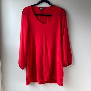 EXPRESS Red Shift Dress